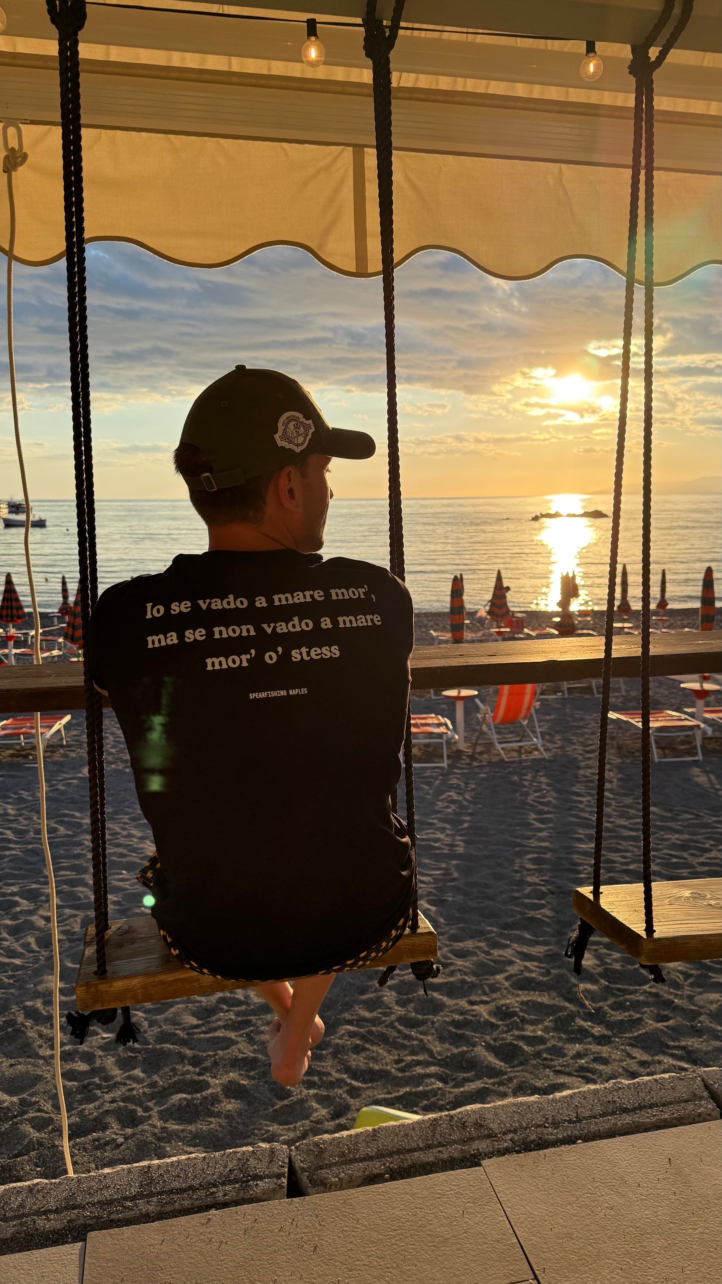 T-Shirt “Se vado a mare” Nera